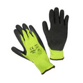 Hi Viz Lime Cotton/ Poly Blend Latex Coated String Gloves (Small)